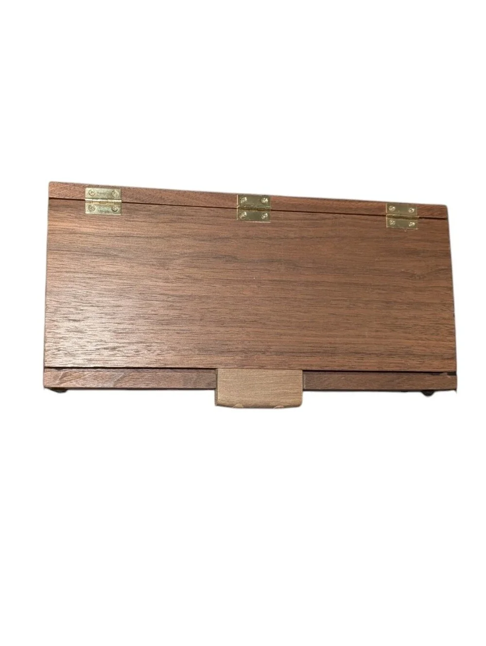 Solid Wood Keepsake Box Felt Lined Storage Chest Jewelry Valet 4x6x12